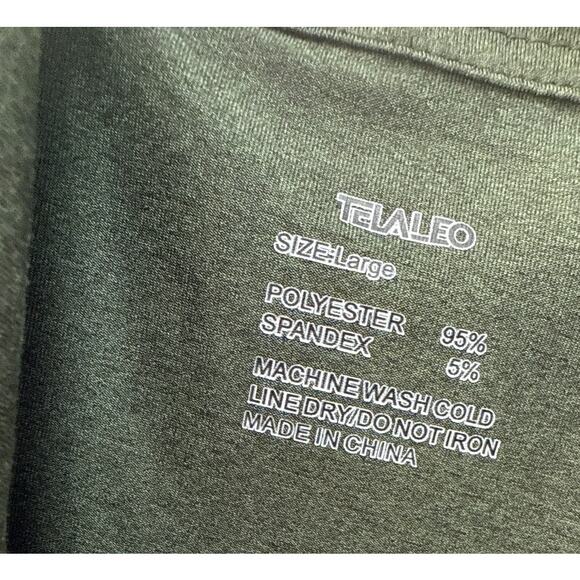 Telaleo | Men’s Polo Shirt | Large | Dark Green | Dry Fit Performance - Picture 2 of 3